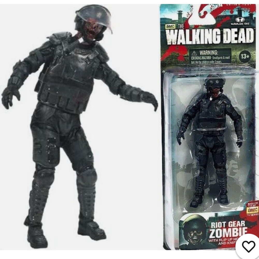 The Walking Dead Riot Gear Zombie Action Figure - Black